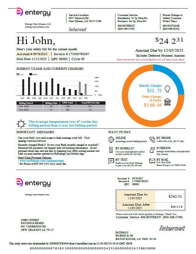  Minol USA business utility bill 